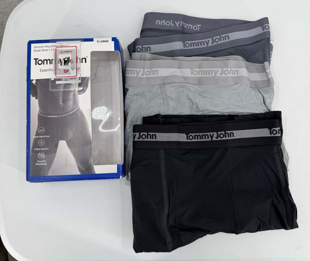 NWT Tommy John Essential 3-Pack Micro Stretch 6" Boxer Briefs Size X-Large